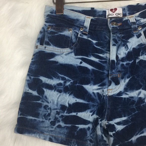 🌺 Glo Girl Denim Blue High-Waisted Shorts 14 - Picture 3 of 15